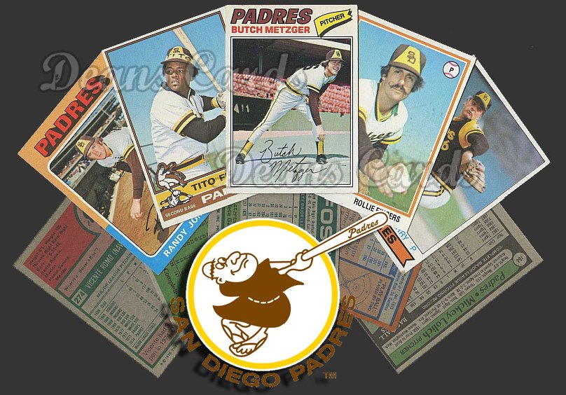 1975 Topps -79 San Diego Padres 50 Card Team Starter Set / Lot